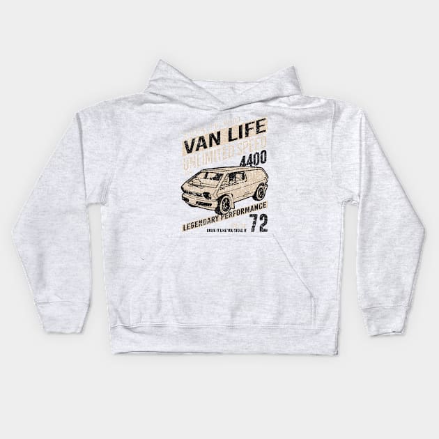 Brubaker Box Minivan Kids Hoodie by Guyvit